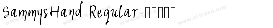 SammysHand Regular字体转换